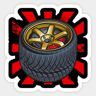 Tuning Wheel Rim JDM Fan Stance Sticker